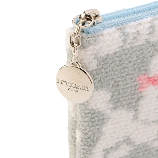 モフモフワンチャン L字ポーチ L/MWC-257362(シルバーグレー