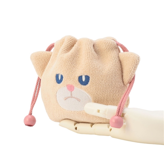 モフモフネコチャン ネコチャン巾着 L/MNC-260288(ベージュ): LOVERARY