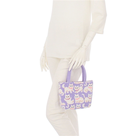 モフモフネコチャン バッグ L/MNC-260285（WEB限定）(ペールパープル