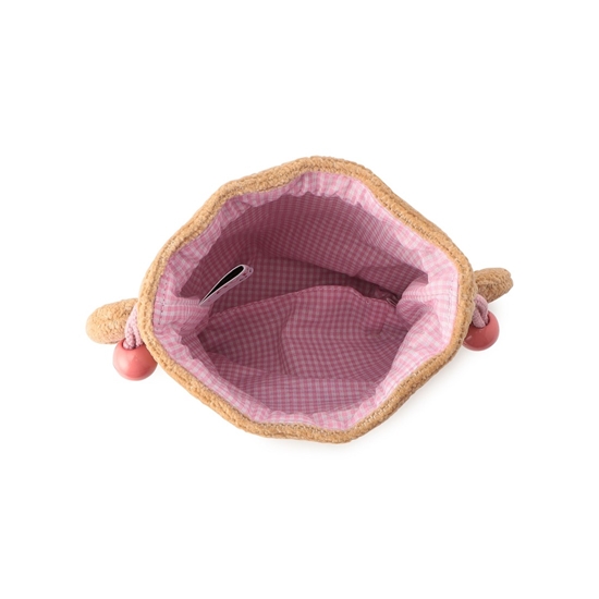 ドアップテディガール 耳付き巾着 L/DUG-243242(ベージュ): LOVERARY