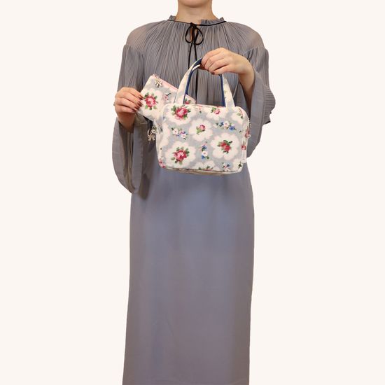 ローズカンタービレ ボストンバッグ RCB-260189(シルバーグレー