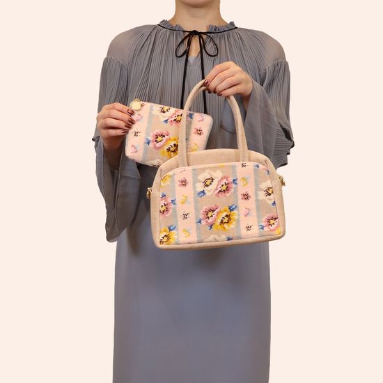 アネモネパドドゥ ボストンバッグ APD-260004(ペールアプリコット