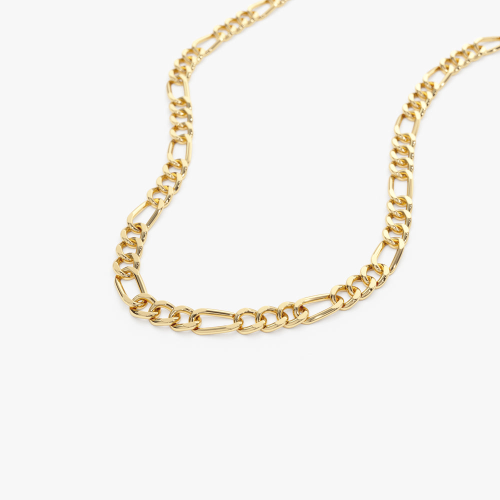 14k Gold 3MM Figaro Chain Necklace – Ferkos Fine Jewelry