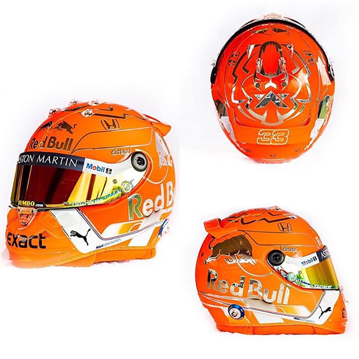 マックス・フェルスタッペン、“オールオレンジ”の特別ヘルメット 【 F1
