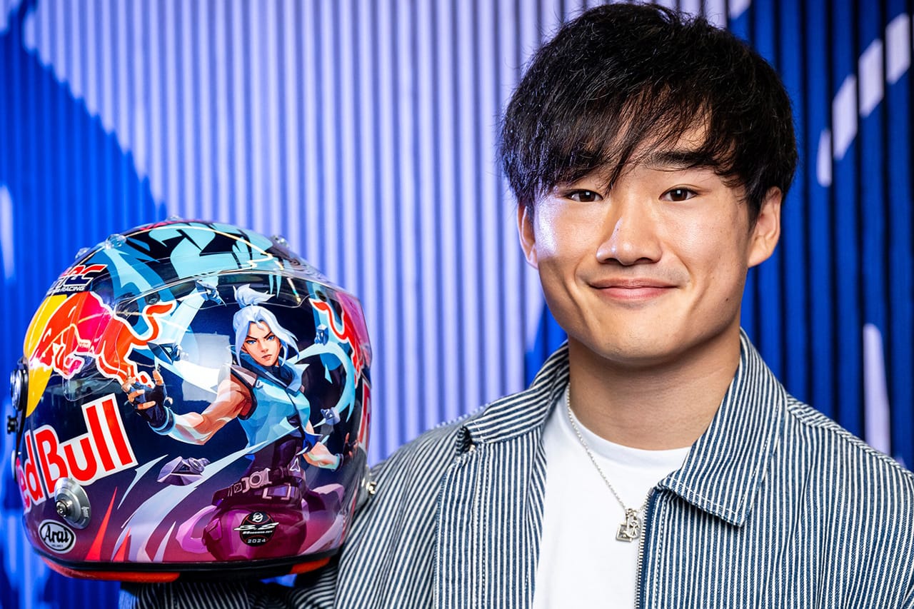 角田裕毅 2024年F1ベルギーGPで“VALORANT”仕様の特別ヘルメット 【 F1