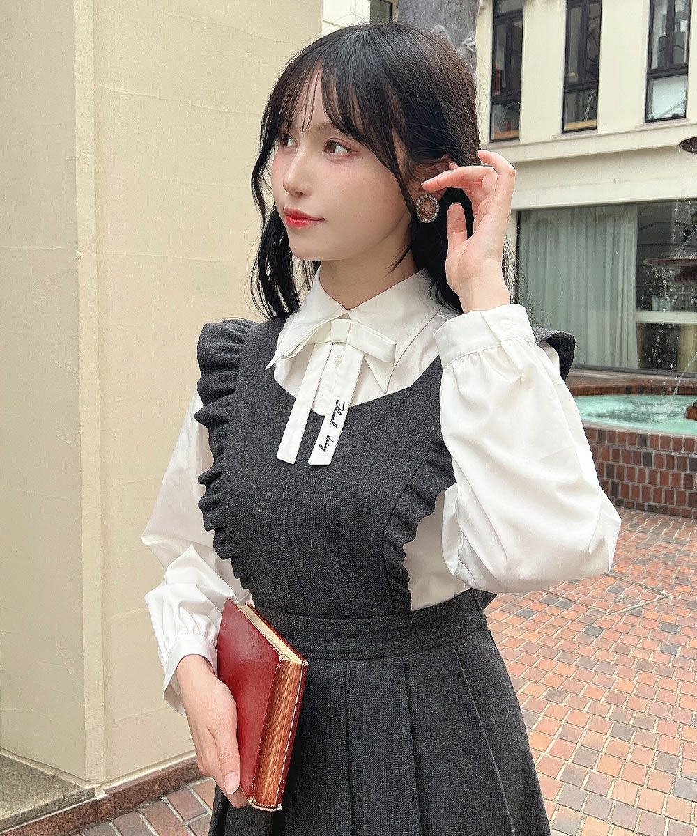 バックリボン2wayエプロンジャンパースカート/F i.n.t [55AE04f006