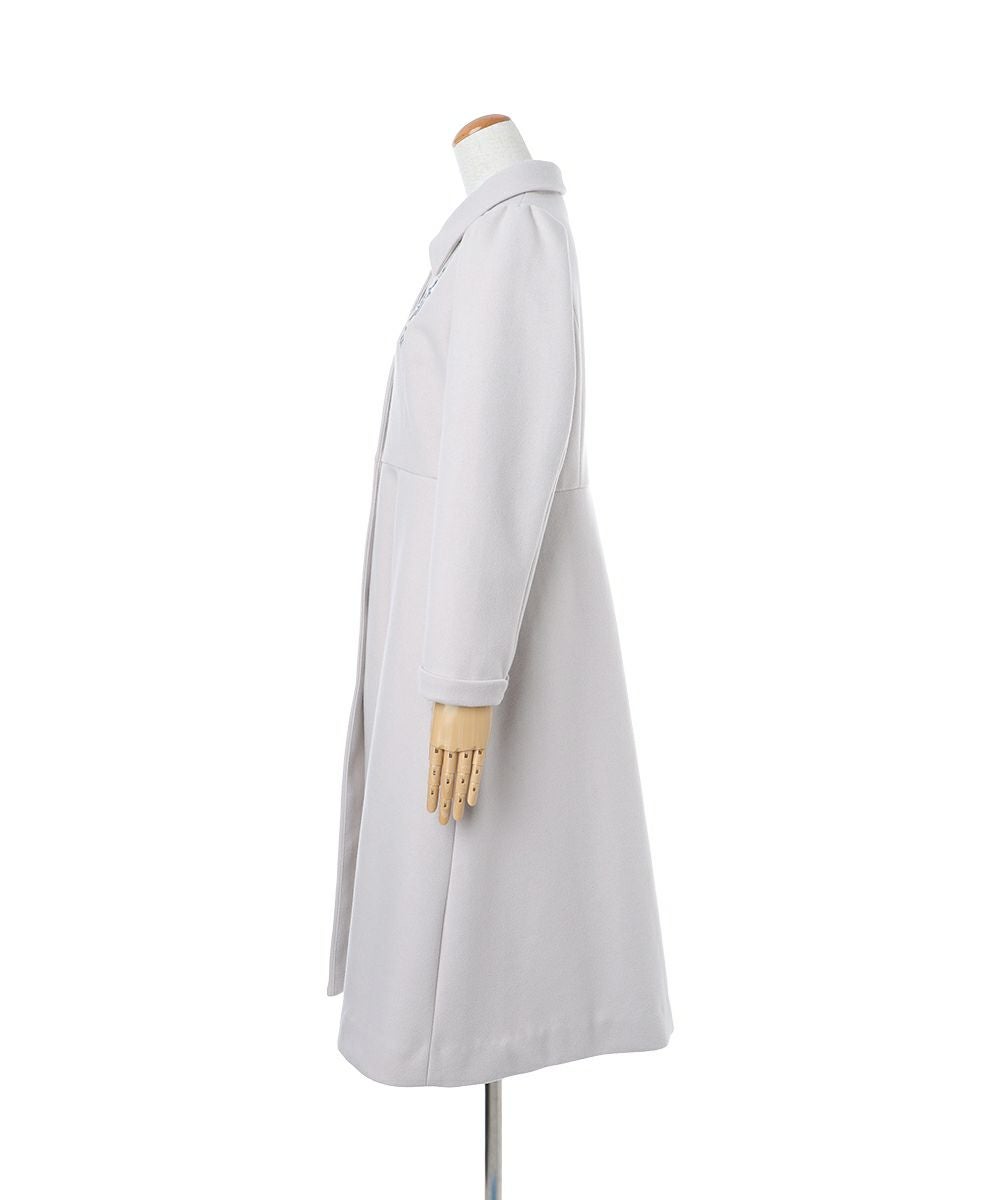 イングリッシュローズ刺繍ロングコート/an another angelus