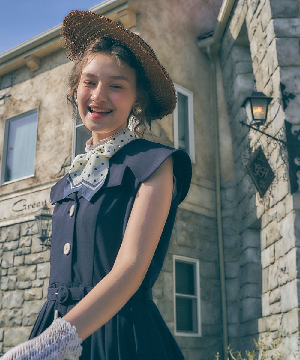 □ビッグ開衿ノースリーブワンピース/an another angelus Limited