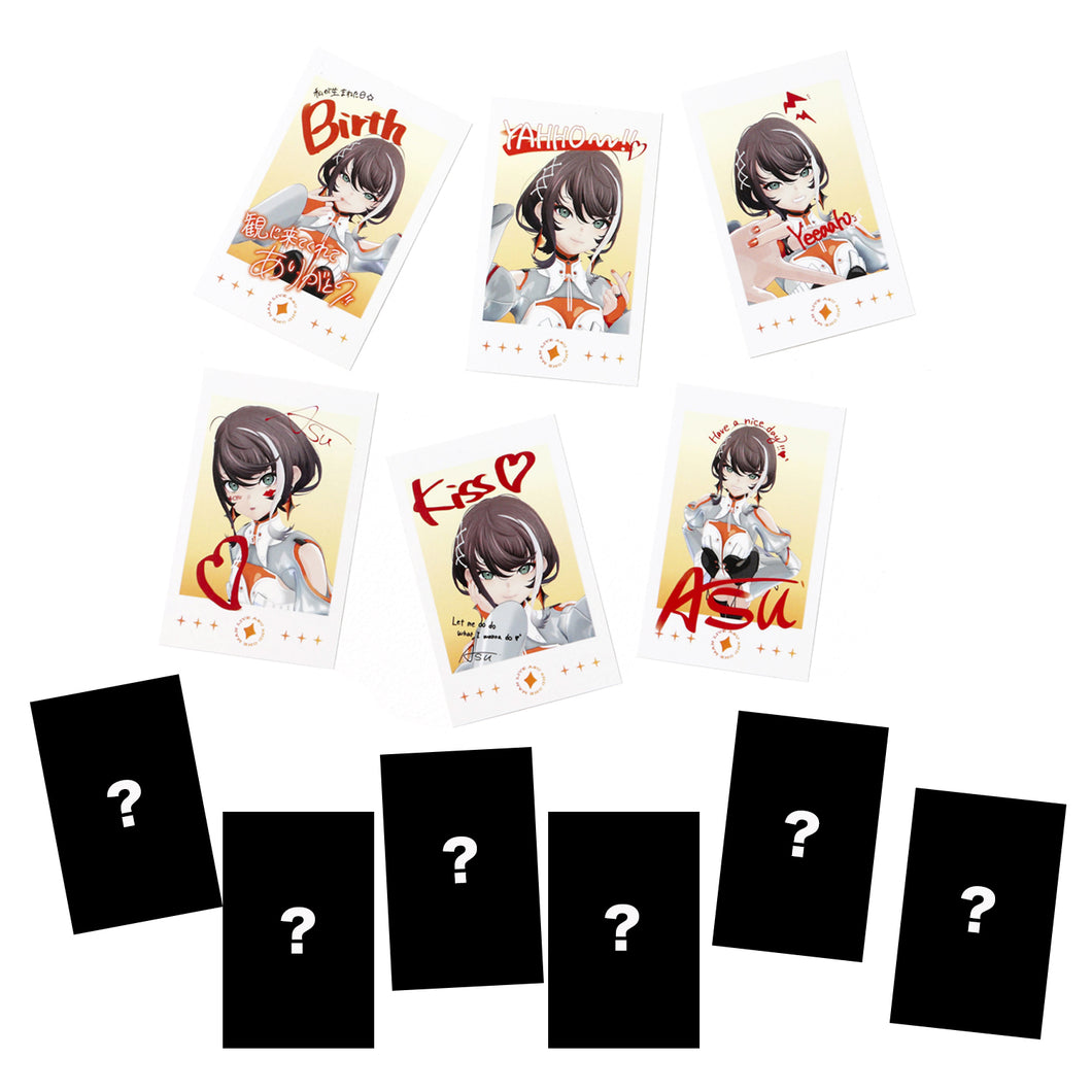 明透】ランダムチェキ風トレカ（明透の落書きチェキ6種＋ライブフォト6