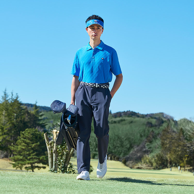 バイヤスジャガードポロ【メンズ】ライトブルー – FIDRA