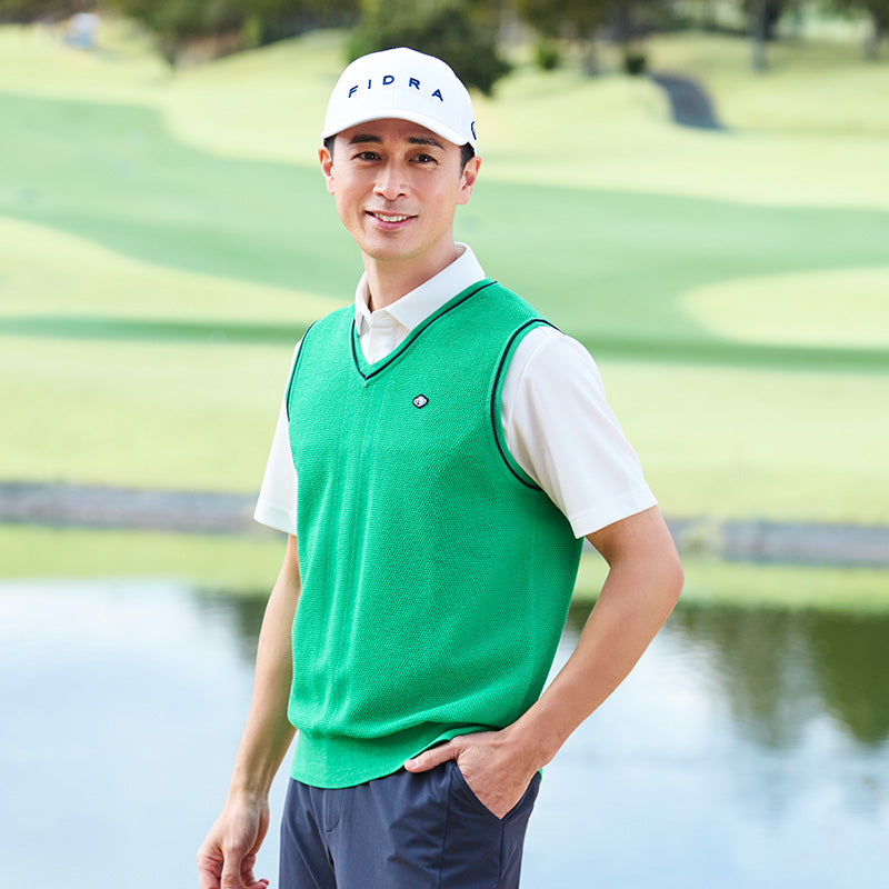 軽量ニットベスト【メンズ】グリーン – FIDRA