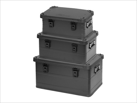 FIELDOOR（フィールドア） | アルミコンテナボックス ブラック S/M/L