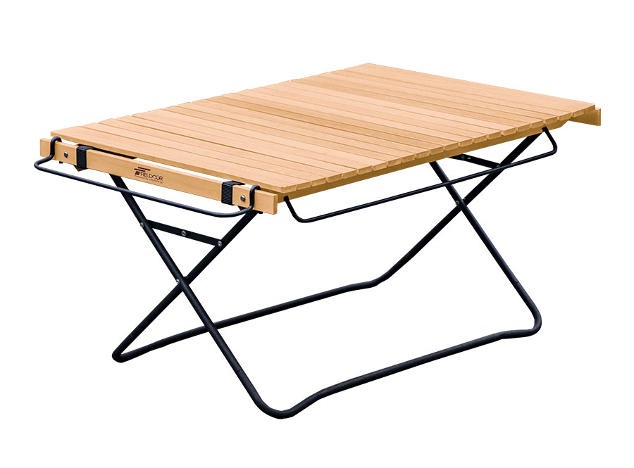 FIELDOOR（フィールドア） | ウッドロールトップテーブル スチールレッグ