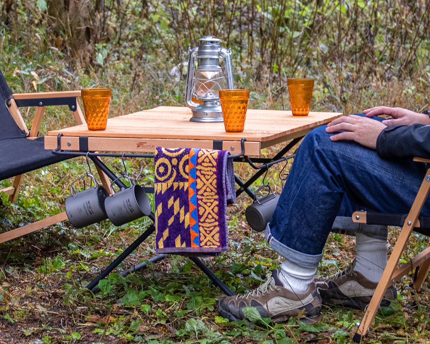 FIELDOOR（フィールドア） | ウッドロールトップテーブル スチールレッグ