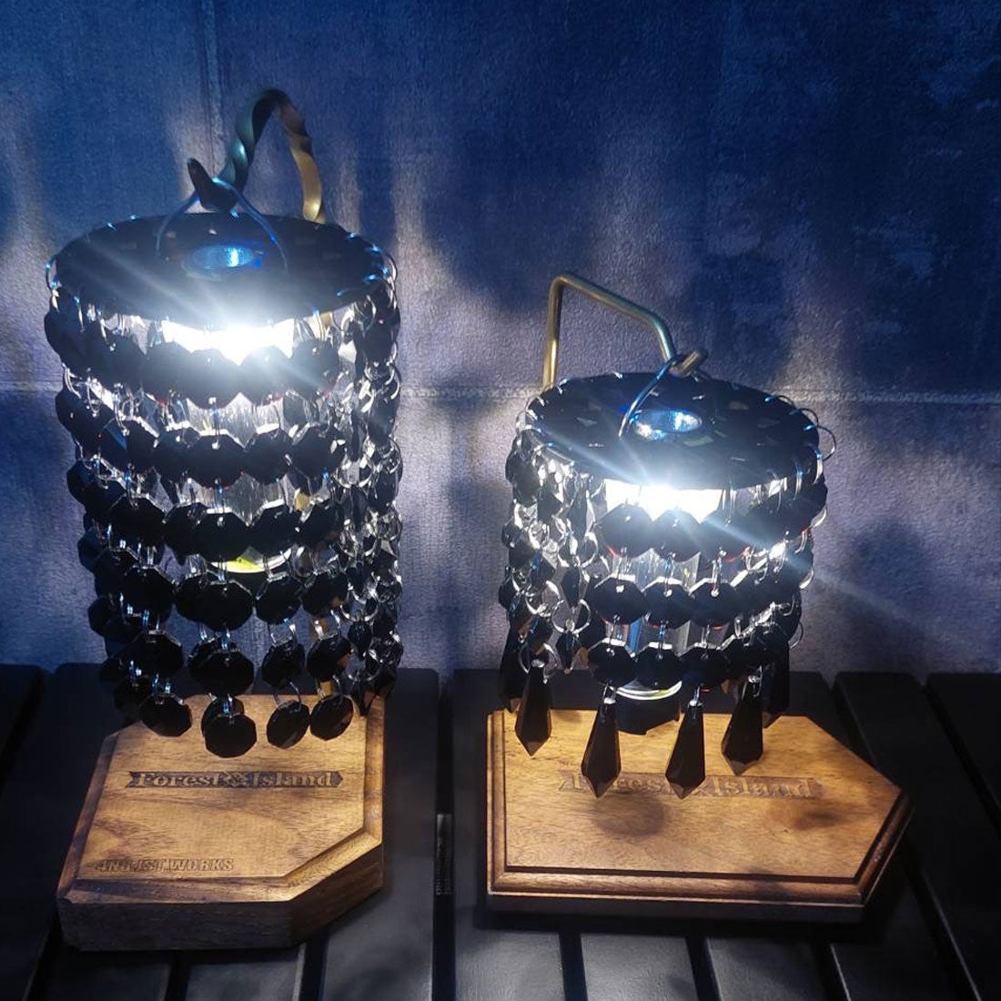 FieldSAHARA × Forest&Island ランタンシェードシャンデリア black