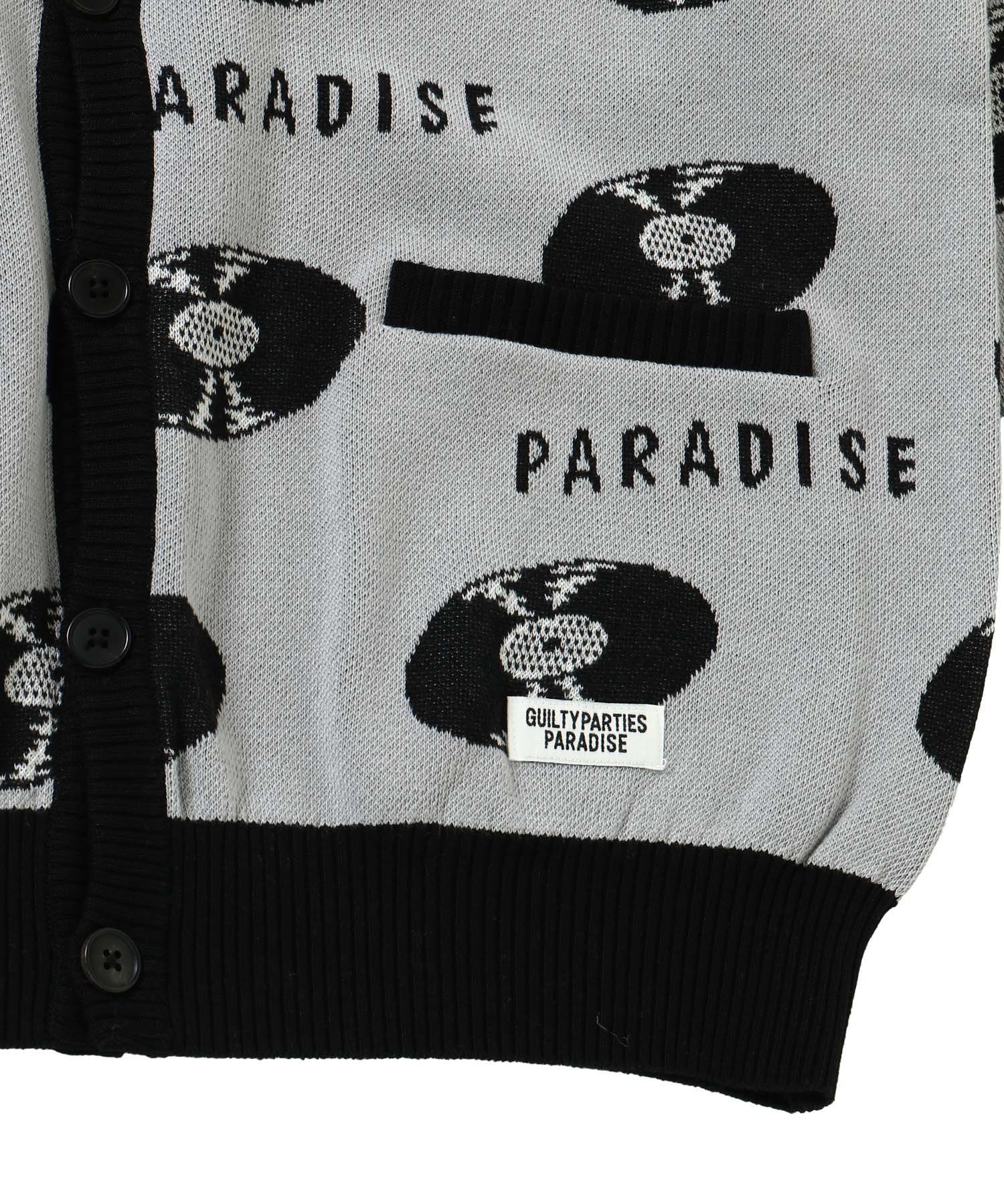 RECORDS JACQUARD KNIT CARDIGAN - WACKO MARIA (ワコマリア) - tops