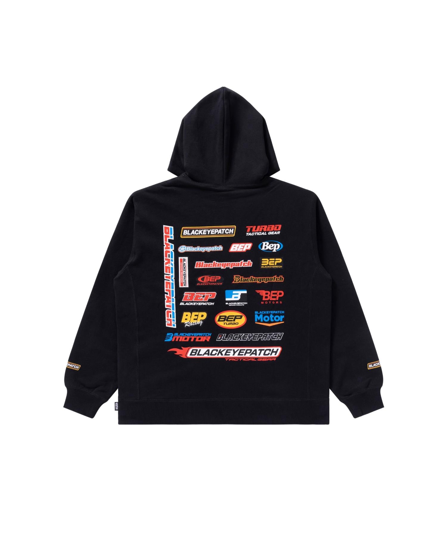 MOTORSPORT HOODIE - Black Eye Patch (ブラックアイパッチ) - tops