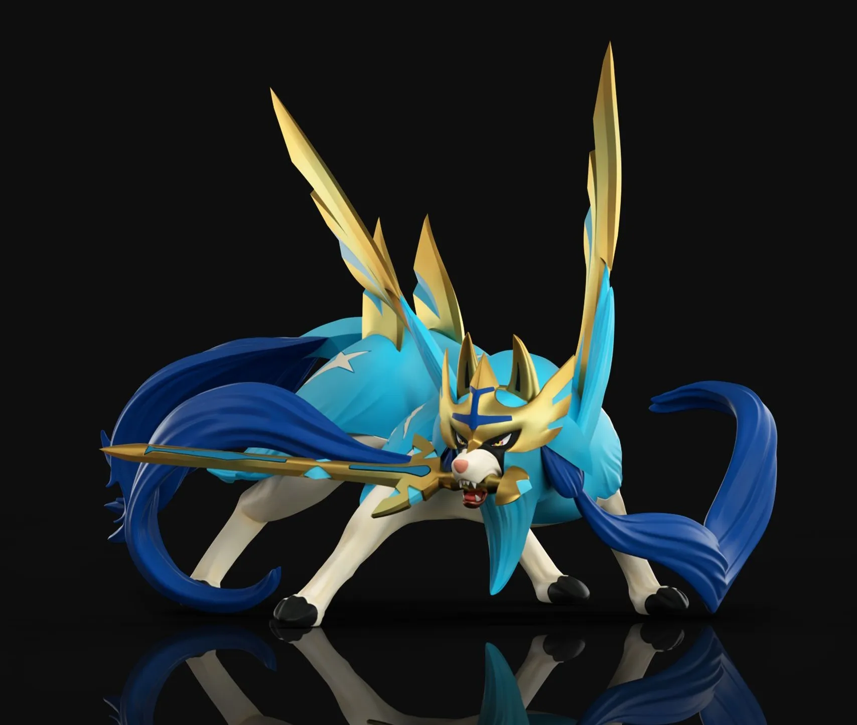 1/20 Scale World Zukan Crowned Sword Zacian & Crowned Shield