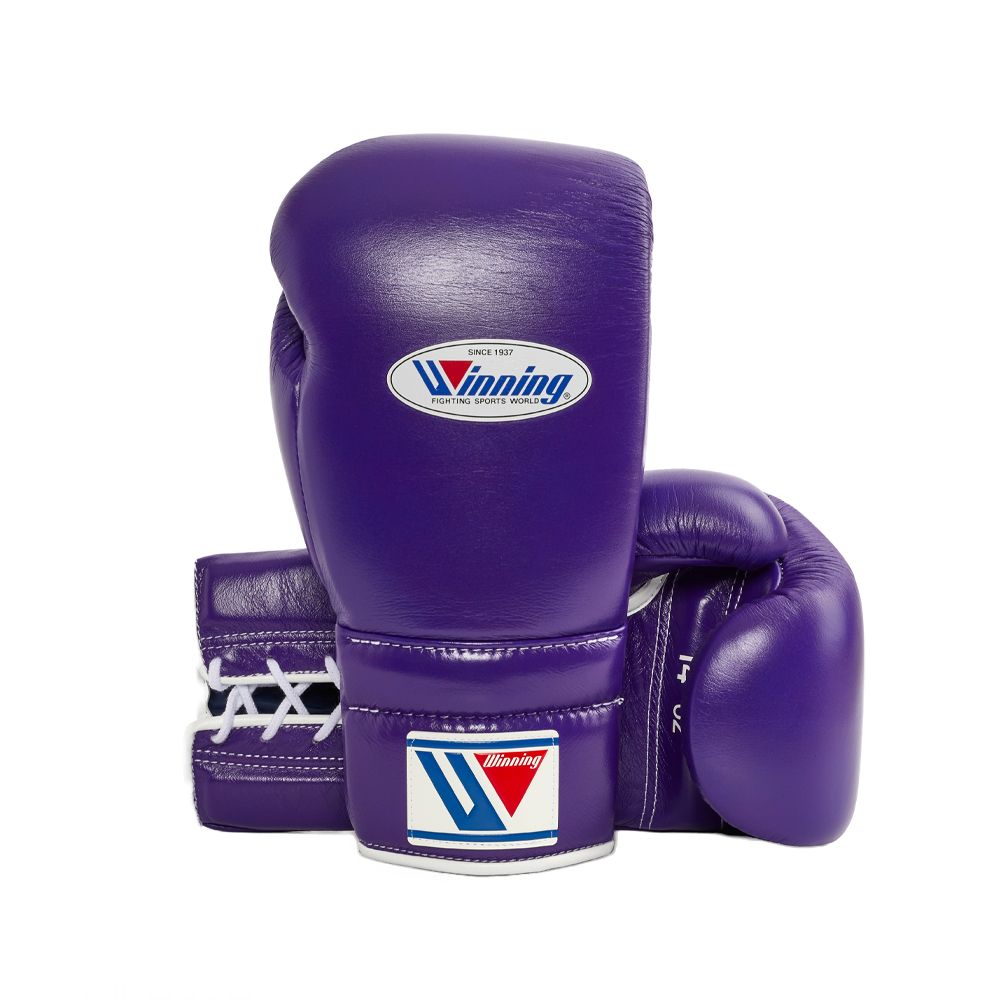WINNING JAPAN BOXING TRAINING GLOVES - PURPLE LACE – FIGHT 2 FINISH
