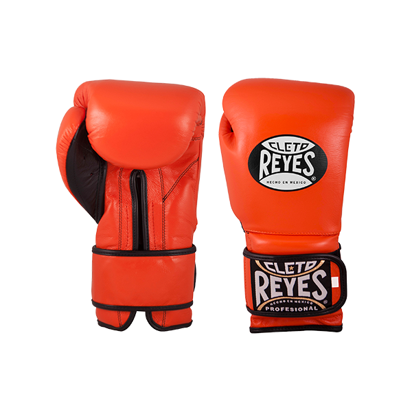 CLETO REYES HOOK AND LOOP ORANGE GLOVES – FIGHT 2 FINISH