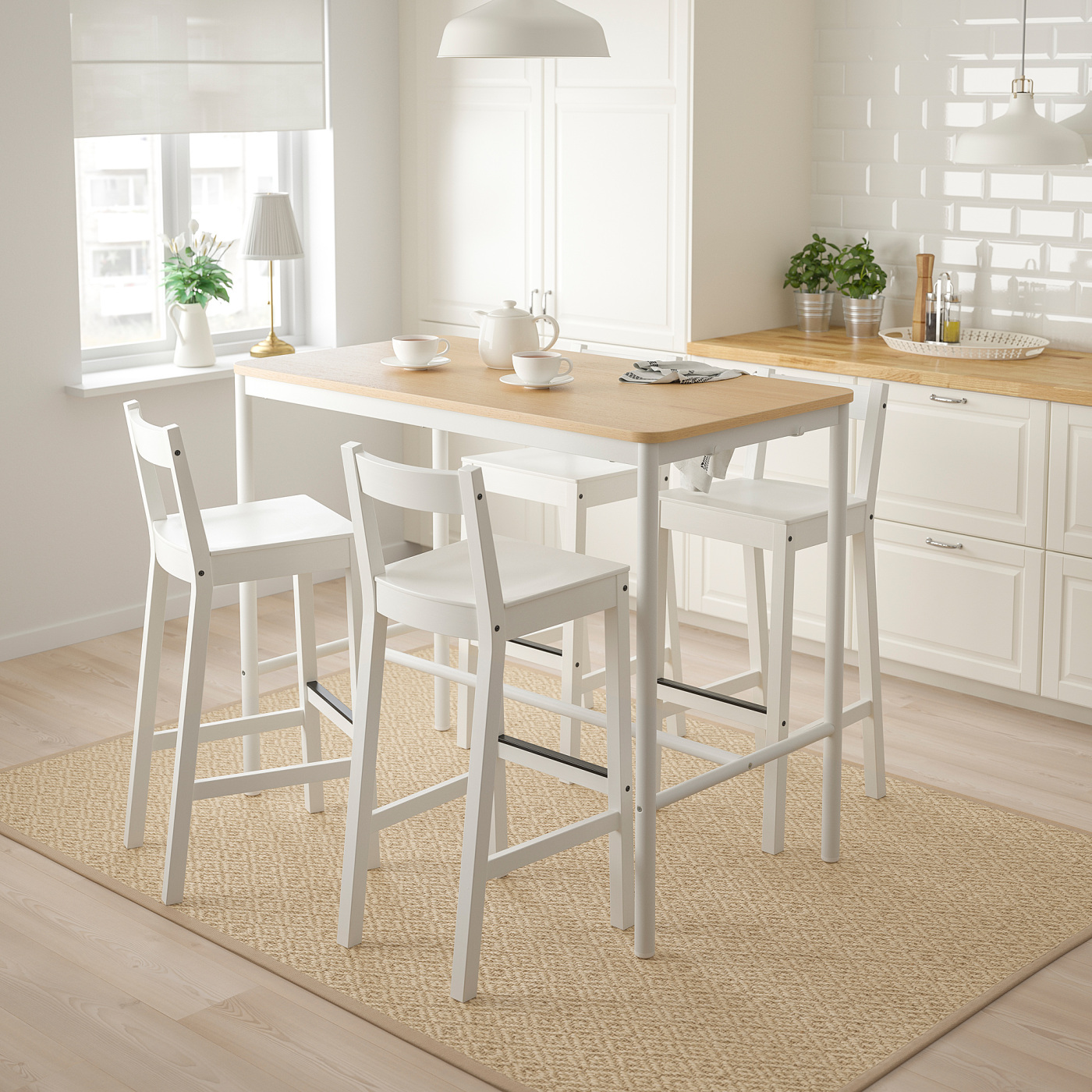 TOMMARYD table white stained oak veneer/white - IKEA