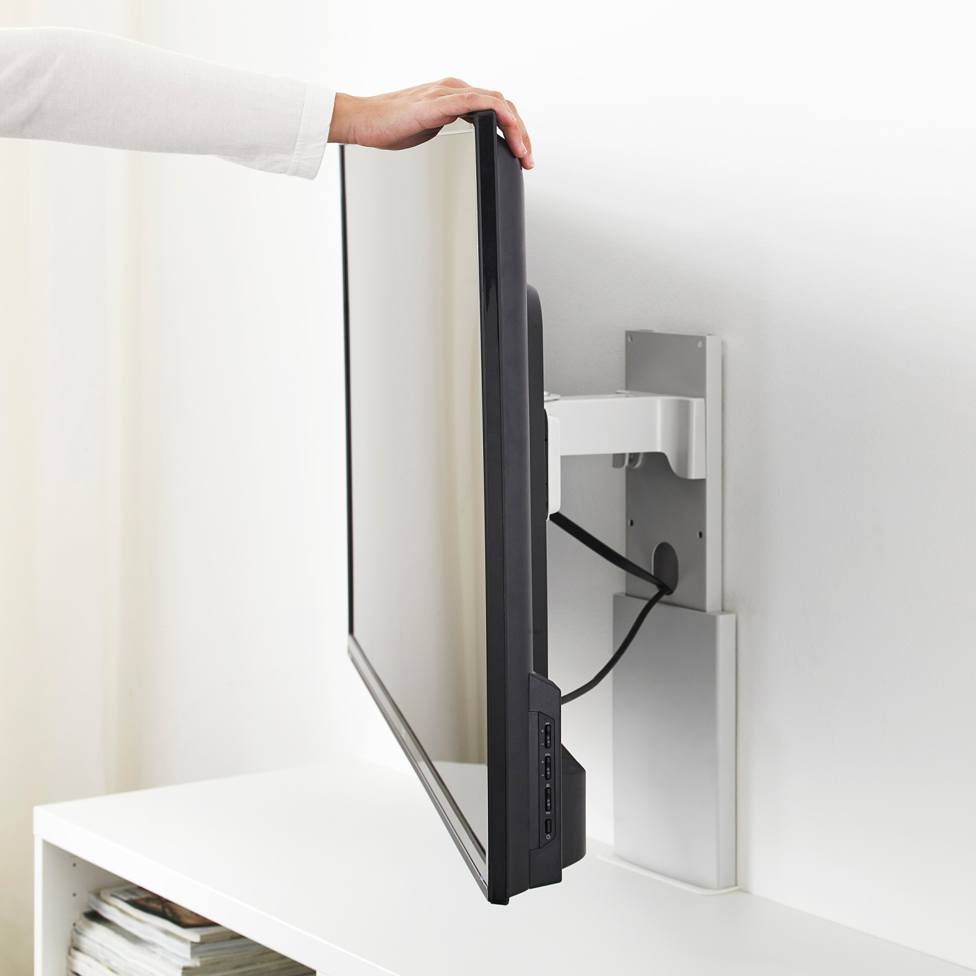 UPPLEVA bracket for TV, swivel light grey - IKEA