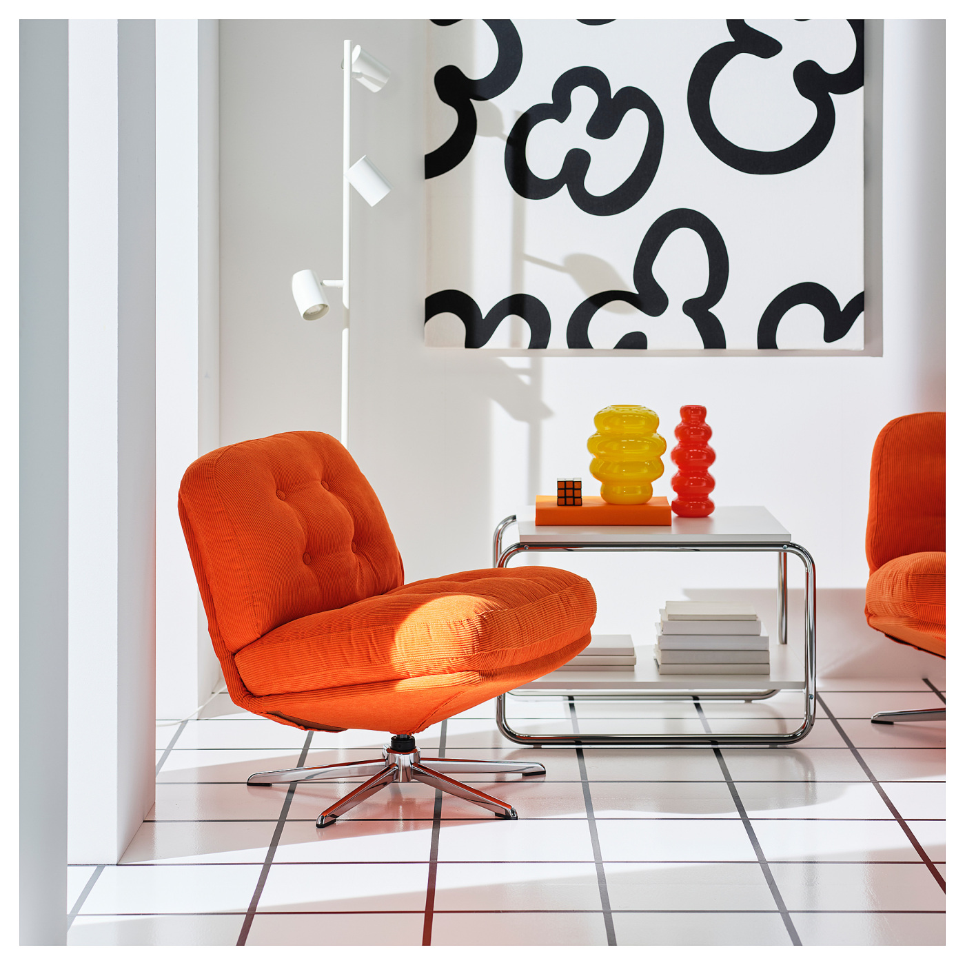 DYVLINGE swivel easy chair Kelinge orange - IKEA