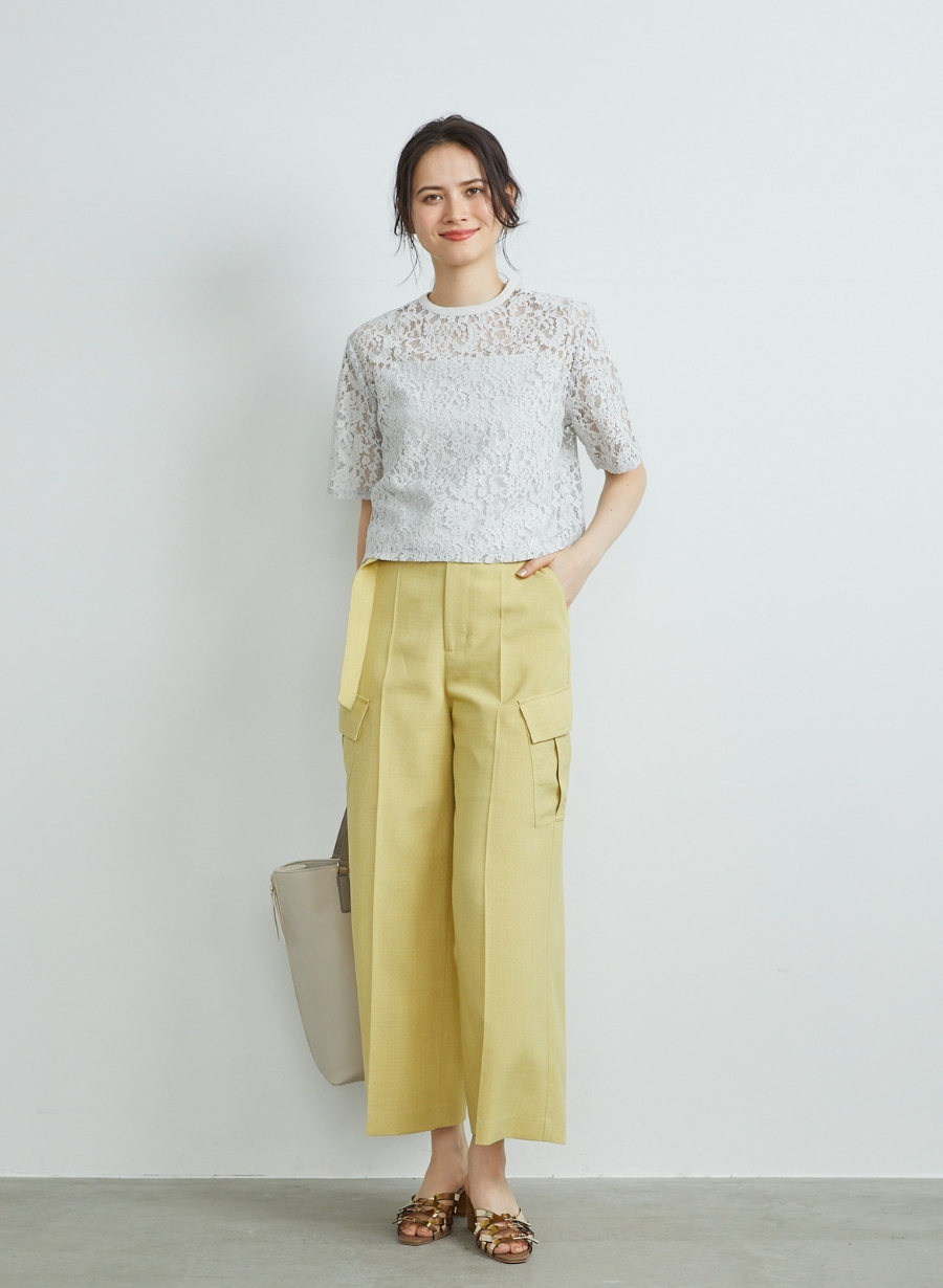 佐藤佳菜子さんコラボ】クロップドレースブラウス｜LOUNIE（ルーニィ