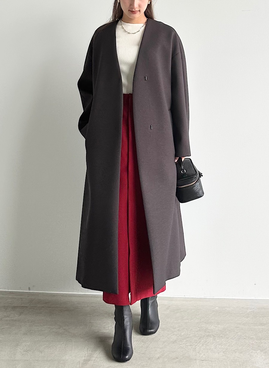 EC限定】ノーカラーロングコート｜LOUNIE（ルーニィ）公式サイト／公式