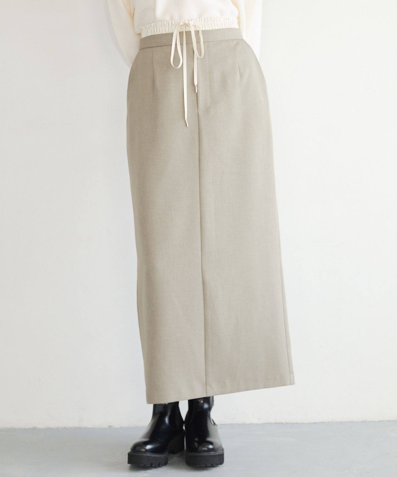 梳毛調ウエストディティールスカート｜Stola.（ストラ）公式通販サイト