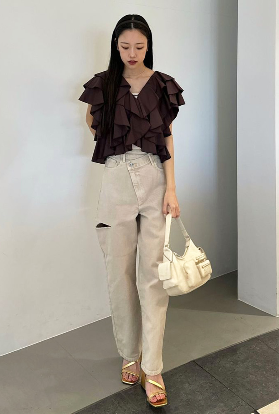 ココディール RUFFLE FRILL BLOUSE｜PETAL ONLINE（ペタルオンライン）