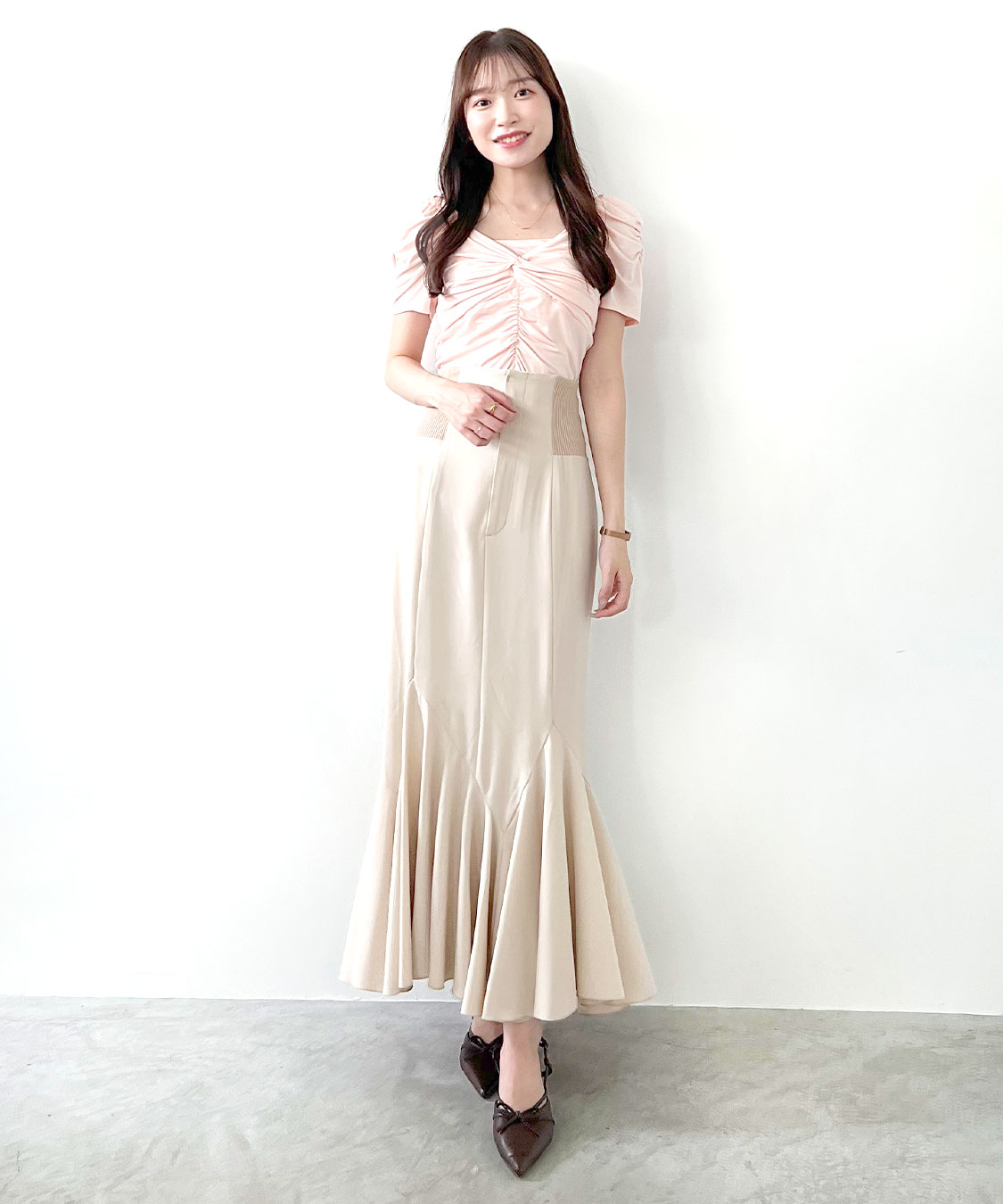 コルセットリブフィッシュテールマーメイドスカート｜PETAL ONLINE