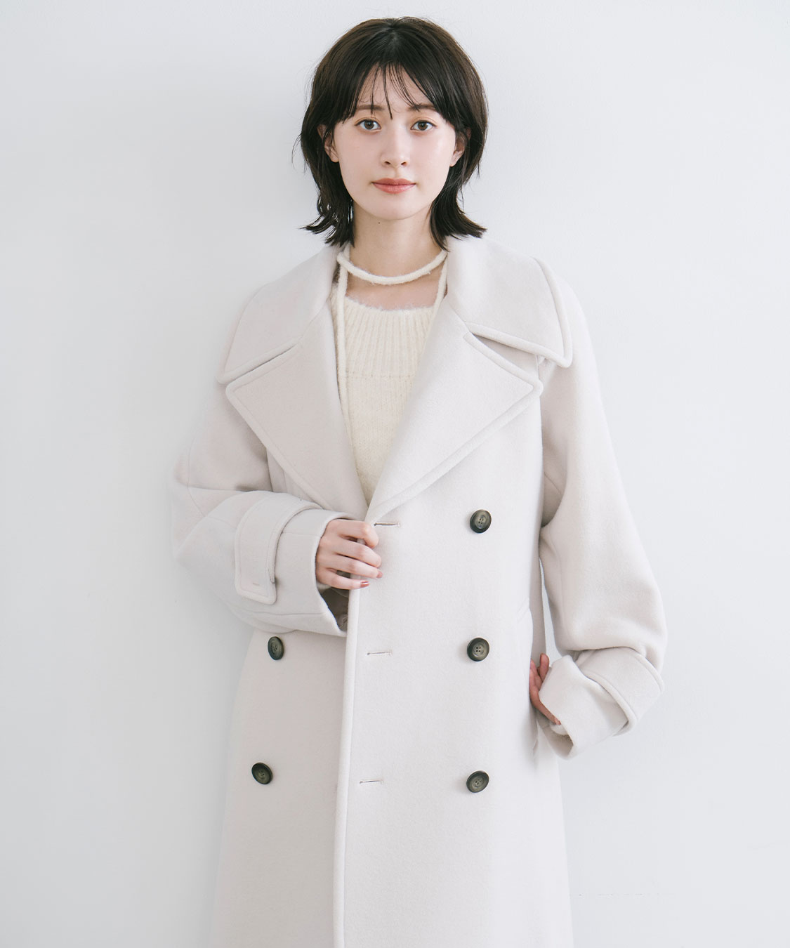 ビッグカラーロングトレンチコート｜PETAL ONLINE（ペタルオンライン）