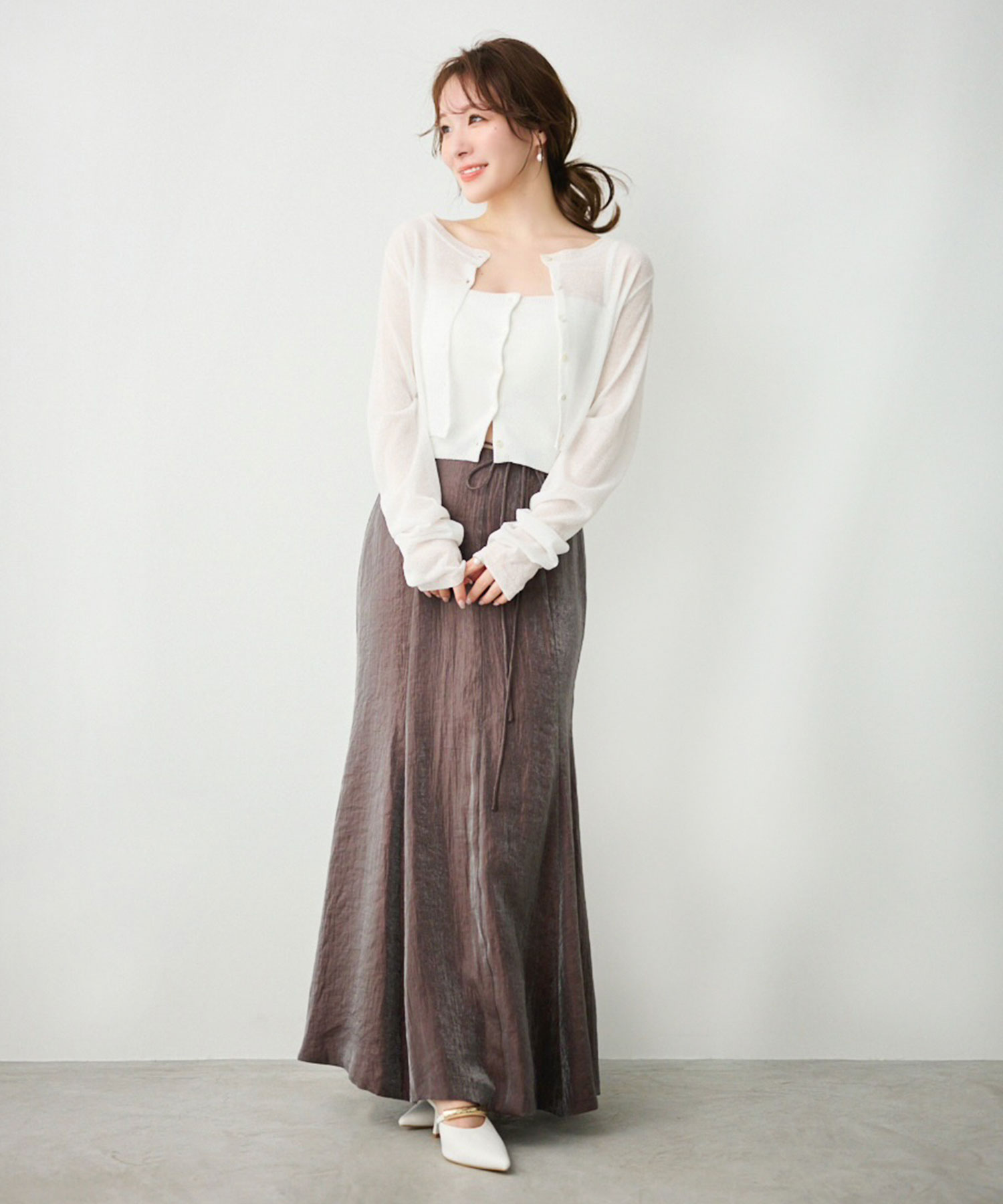 セパレートリボンマーメイドサテンスカート｜PETAL ONLINE（ペタル