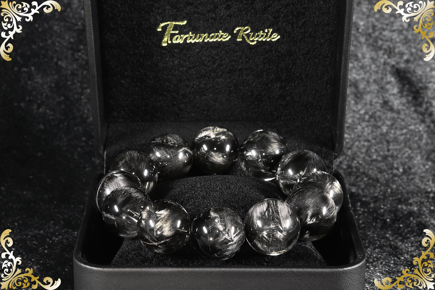 最高峰】プレミアムS ブラックプラチナルチルクォーツ 19.3mm～20.6mm