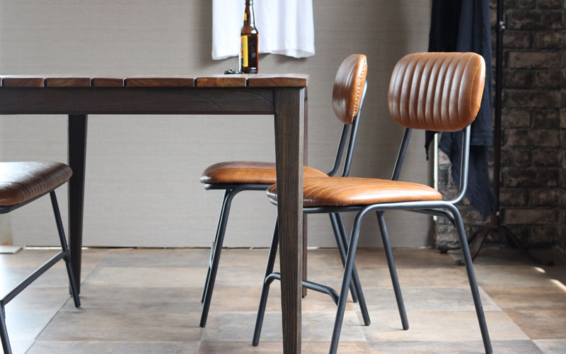 RLC320BK/RLC320CL/RLC320DB ダイニングチェア 3色から選べるレザー