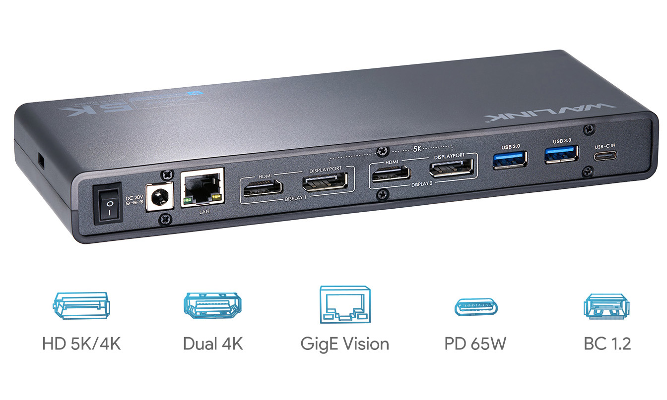 WL-UG69PD6 USB-C Dual 4K Universal Docking Station with Power