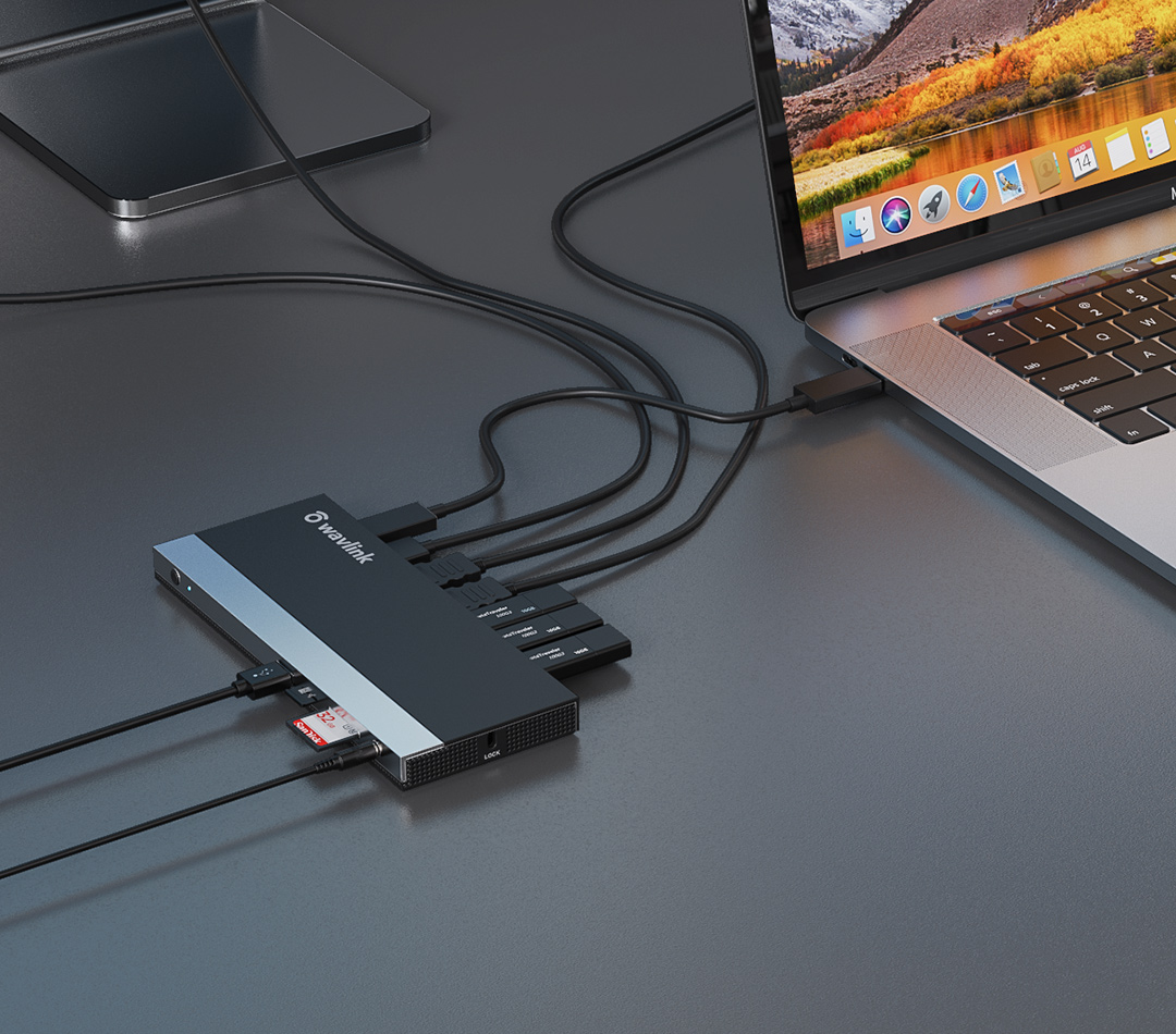 UMD01 USB-C 4K Triple Display Multi-function Dock - Home and