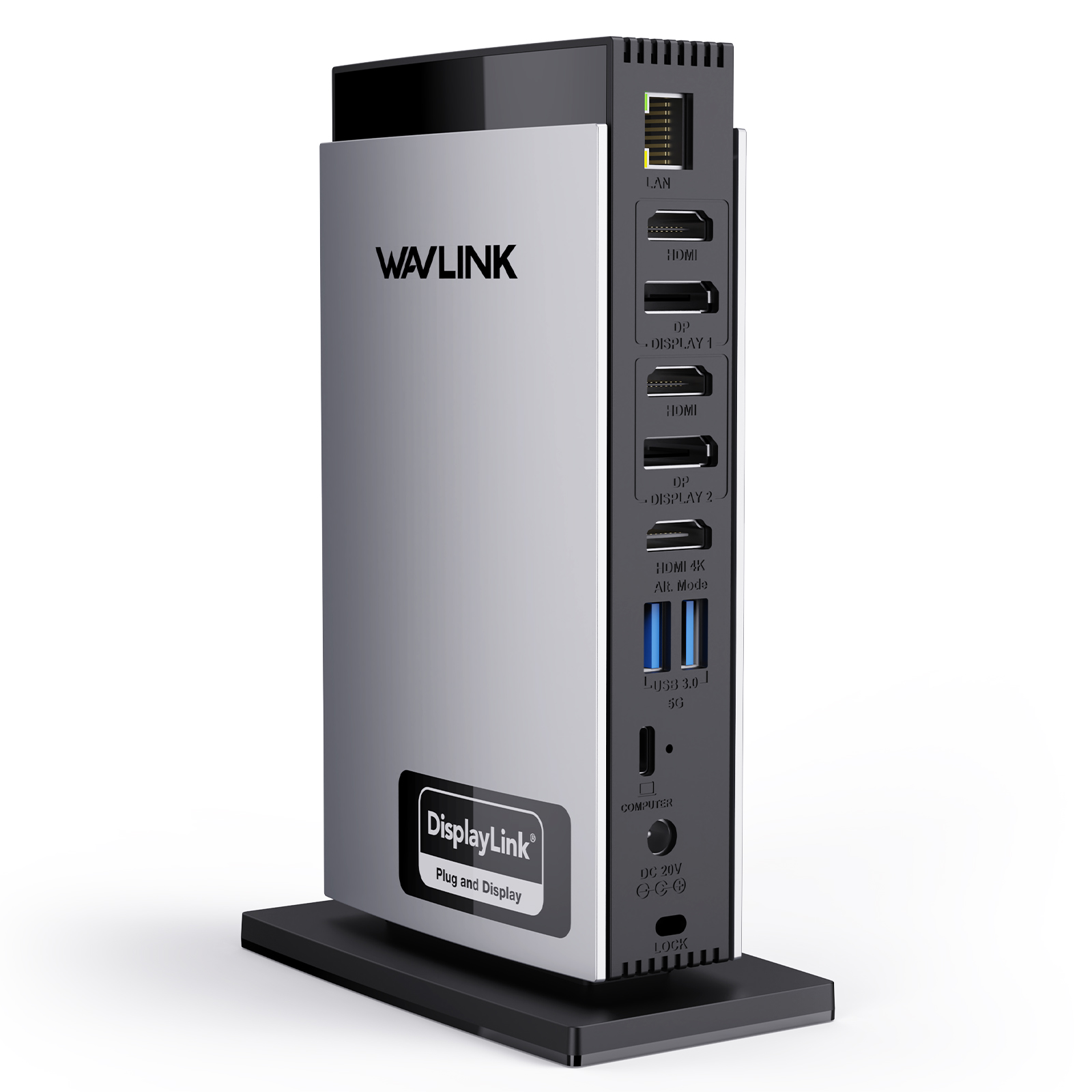 WAVLINK Universal DisplayLink Docking Station, 4K+Dual 2K USB C