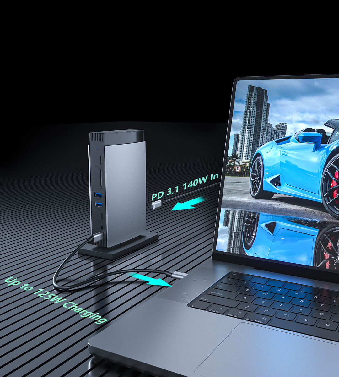 USB-C PD3.1 Triple Display 11-in-1 MST Aluminum Docking Station