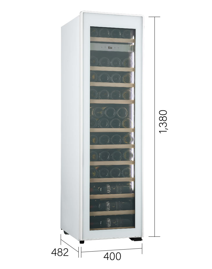FJE-113GS(WH) エッセンシャル セラー [ガラス扉/右開き/44本収納