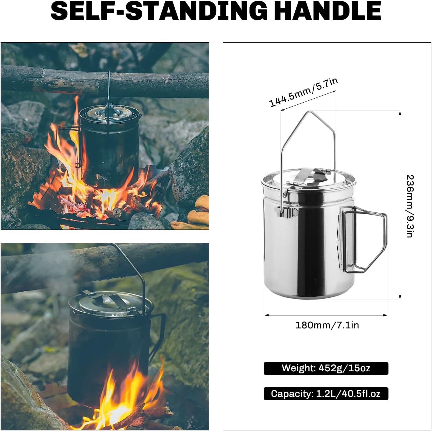 Antarcti 1.2L Stainless Steel Pot | Billy Pot – Fire Maple