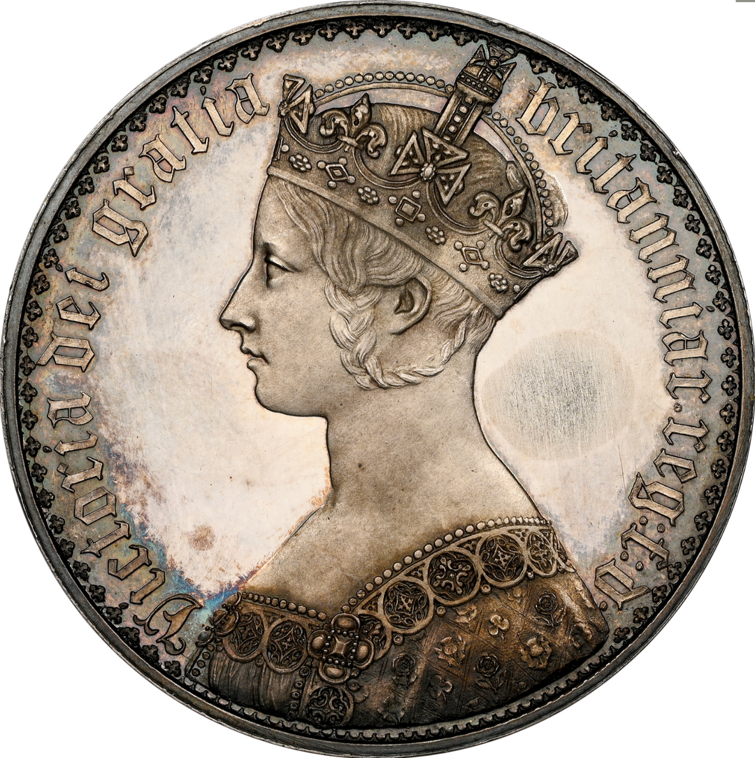 SOLD】1847年 英国🇬🇧 ゴシッククラウン銀貨 PURE SILVER プレーン