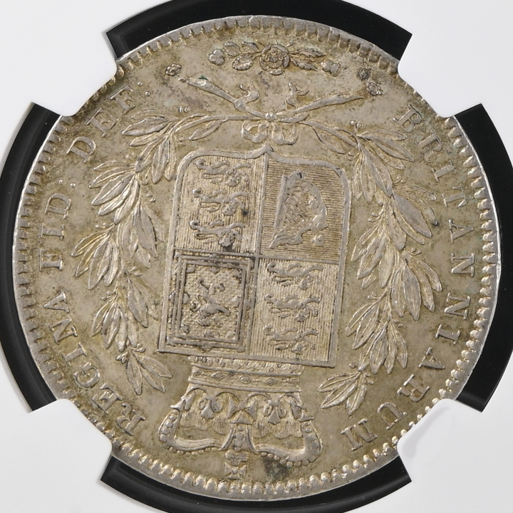 1845年 英国🇬🇧 ヴィクトリア女王 クラウン銀貨 ヤングヘッド NGC
