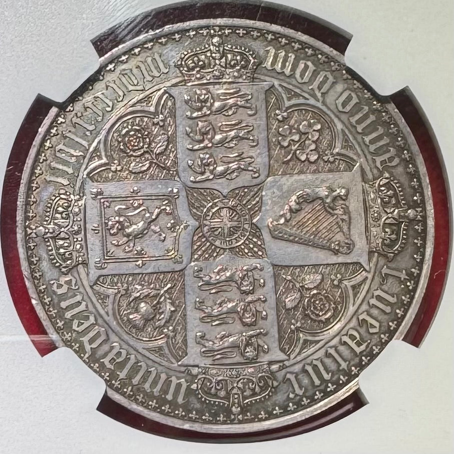 1847年 英国🇬🇧 ゴシッククラウン銀貨 NGC PF62 UN DEC. トーン