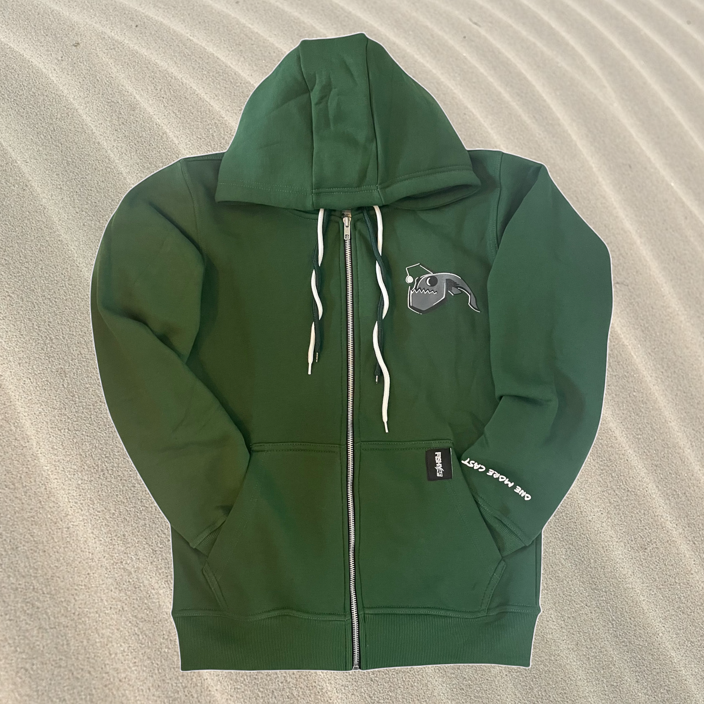 Angler Fish Zipper Hoodie - Green – FishyAF
