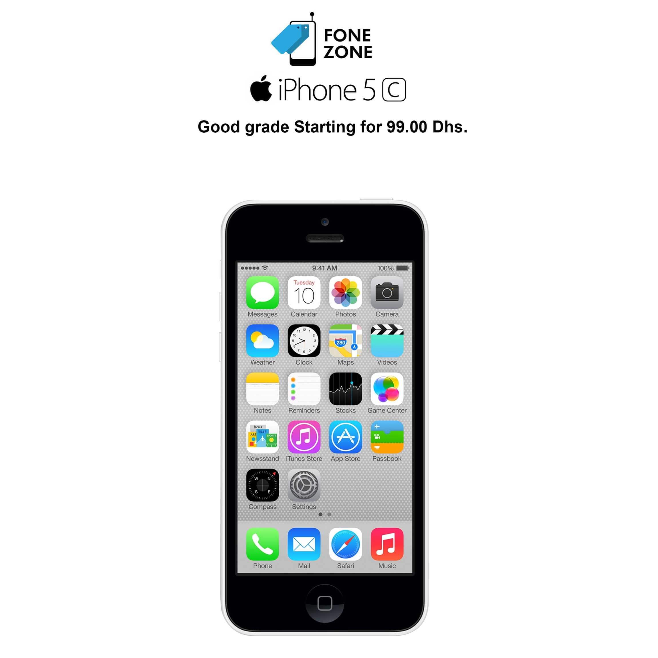 Apple iPhone 5c 32GB White B Grade | 1-2-4mp,1000-1999-mah,199-399
