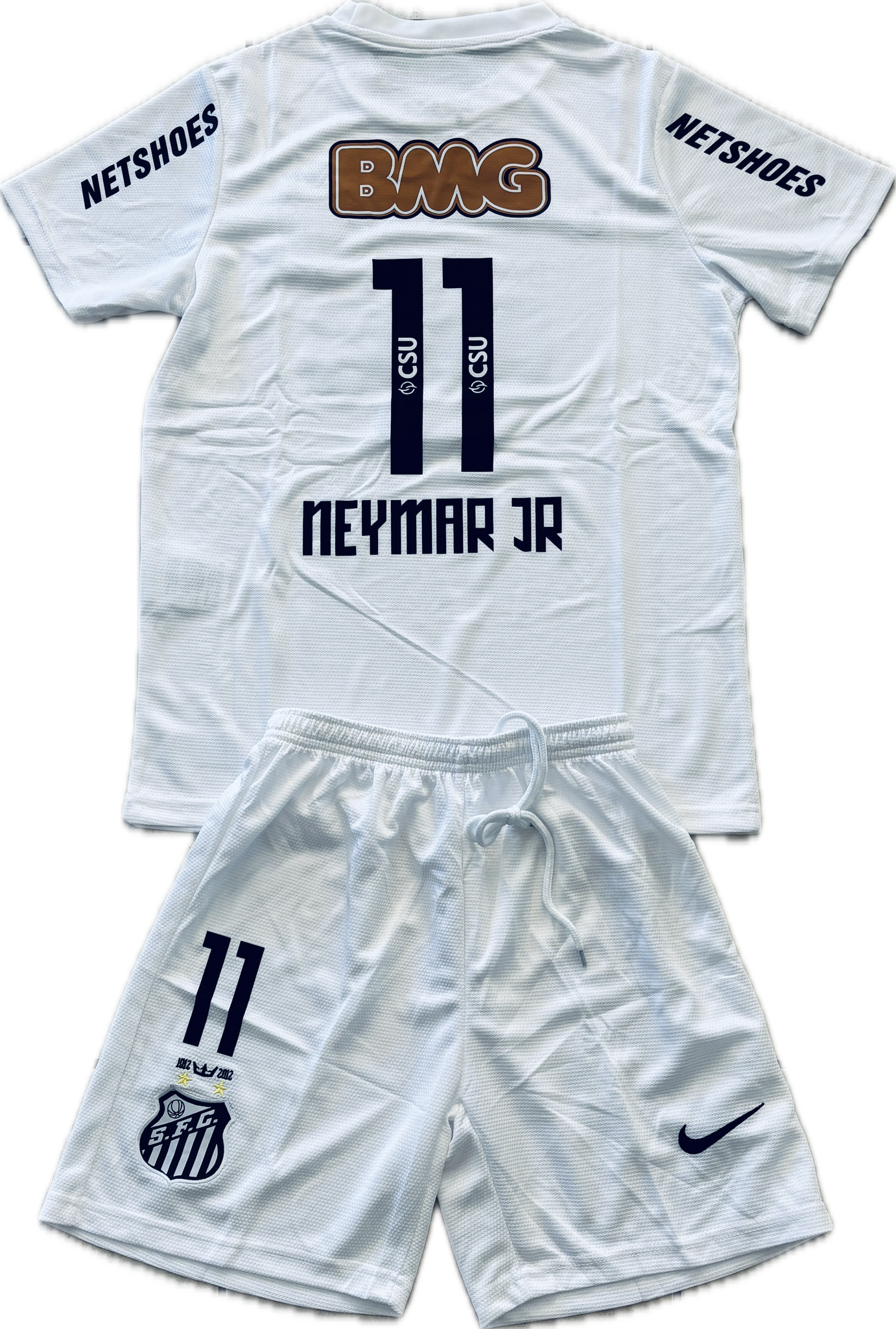 Neymar JR 11 Nike Santos FC Soccer Jersey Classic White Football