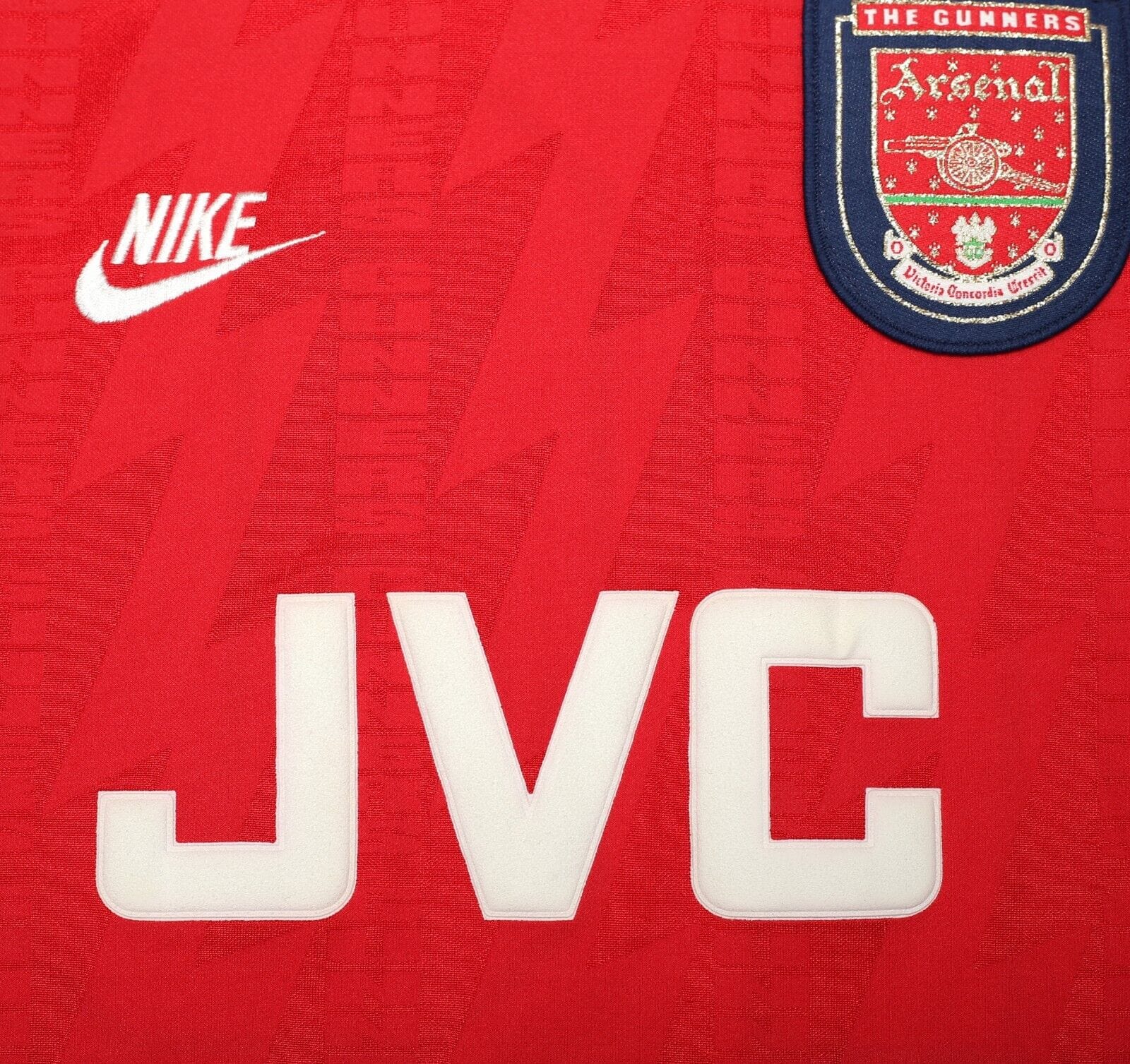 1994/96 Bergkamp #10 Arsenal Vintage Nike Home Football Shirt (L