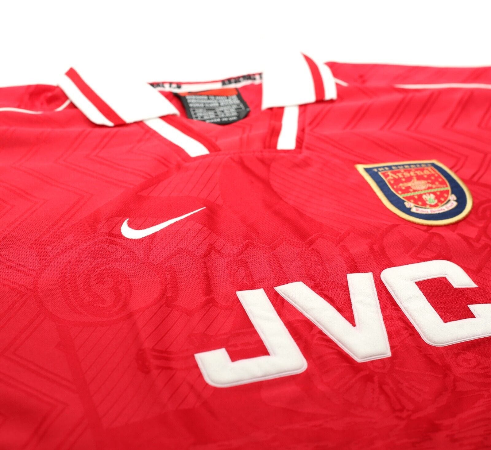 1996/98 WRIGHT #8 Arsenal Vintage adidas Home Football Shirt (L